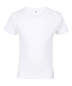 RTP Apparel 03258 - Tempo 185 Kids Tee Shirt Enfant Coupe Cousu Manches Courtes Blanc