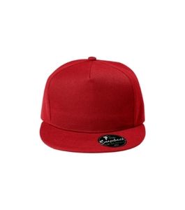 Malfini 301 - casquette Rap en coton 5 panneaux Rouge