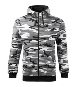 Malfini C19 - Sweatshirt Camo Zipper pour homme camouflage gray