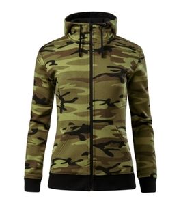 Malfini C20 - Sweatshirt Camo Zipper pour femme Camouflage Vert