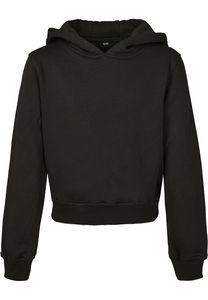 Build your Brand BY113 - Girls Cropped Sweat Hoody Noir