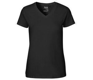 NEUTRAL O81005 - T-shirt femme col V Black