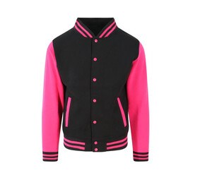 AWDIS JH043 - Sweat Baseball Jet Black/ Hot Pink