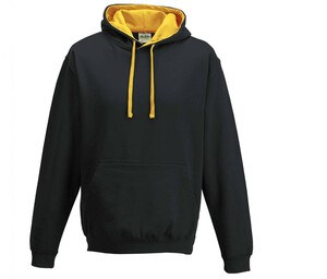 AWDIS JH003 - Sweat Capuche Contrastée Jet Black/Gold