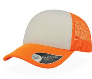 Atlantis AT011 - Casquette Rappeur Fluo Orange / White