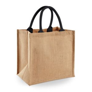 Westford mill WM413 - Sac Toile de Jute Natural / Black