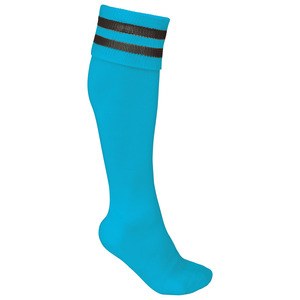 ProAct PA015 - STRIPED SPORTS SOCKS > CHAUSSETTES DE SPORT RAYÉES Light Turquoise / Dark Grey