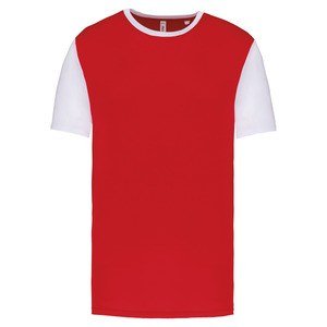 Proact PA4023 - T-shirt manches courtes bicolore adulte Sporty Red / White