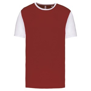 Proact PA4023 - T-shirt manches courtes bicolore adulte Garnet / White