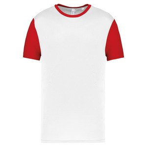 Proact PA4023 - T-shirt manches courtes bicolore adulte White / Sporty Red