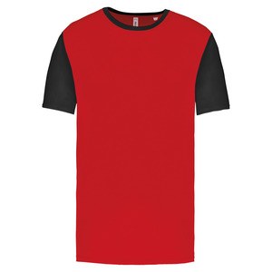 Proact PA4023 - T-shirt manches courtes bicolore adulte Sporty Red / Black