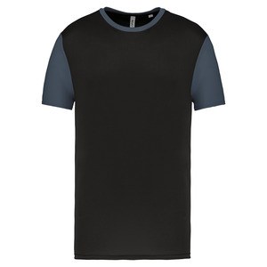 Proact PA4023 - T-shirt manches courtes bicolore adulte Black / Sporty Grey