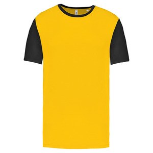 Proact PA4023 - T-shirt manches courtes bicolore adulte Sporty Yellow / Black