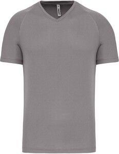 PROACT PA476 - T-shirt de sport manches courtes col v homme Fine Grey