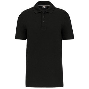WK. Designed To Work WK270 - Polo contrastant manches courtes homme DayToDay Black / Silver