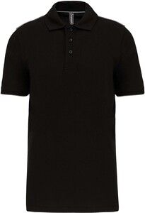 WK. Designed To Work WK270 - Polo contrastant manches courtes homme DayToDay Black / Silver