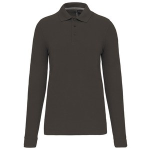 WK. Designed To Work WK276 - Polo homme manches longues Dark Grey
