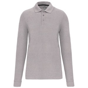 WK. Designed To Work WK276 - Polo homme manches longues Oxford Grey