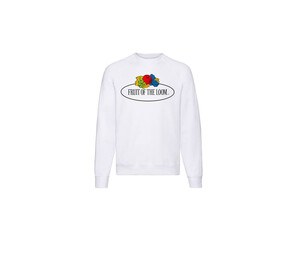 FRUIT OF THE LOOM VINTAGE SCV260 - Sweat col rond unisexe logo Fruit of the Loom White