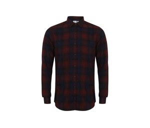 SF Men SF560 - Chemise décontractée à carreaux Burgundy/Check