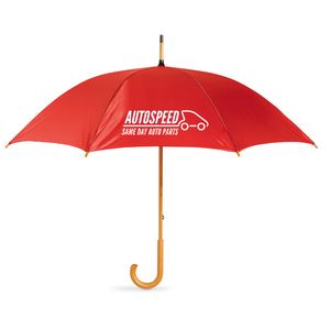GiftRetail KC5132 - CALA Parapluie avec poignée en bois Rouge