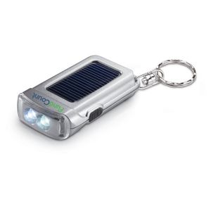 GiftRetail KC7014 - RINGAL Porte-clés torche solaire matt silver