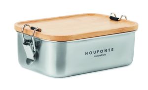 GiftRetail MO6301 - SONABOX Lunch box en acier inox. 750ml Wood