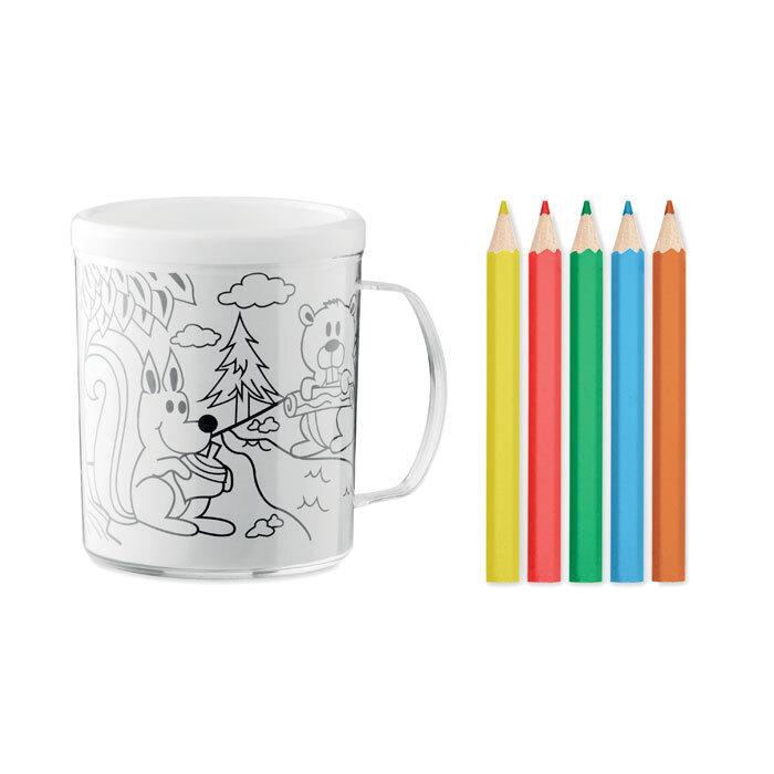 GiftRetail MO6584 - PAINTY Tasse à colorier 280 ml