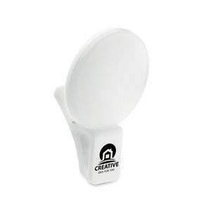 GiftRetail MO6595 - PINNY Lampe à selfie LED à pince Blanc