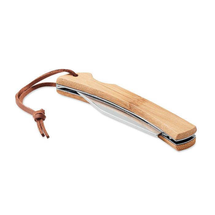 GiftRetail MO6623 - MANSAN Couteau pliable en bambou