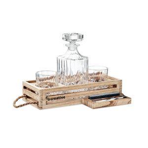 GiftRetail MO6626 - BIGWHISK Set à whisky de luxe Wood