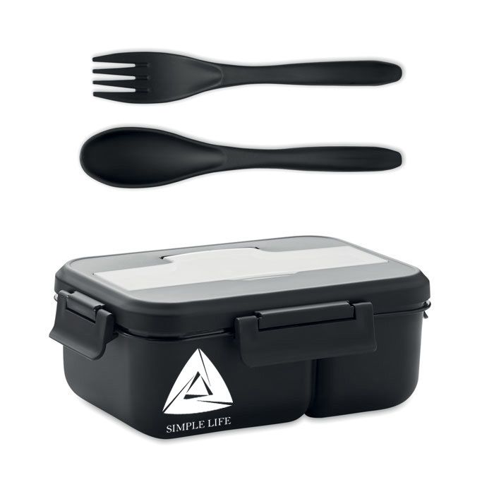 GiftRetail MO6646 - MAKAN Lunch box et couverts en PP