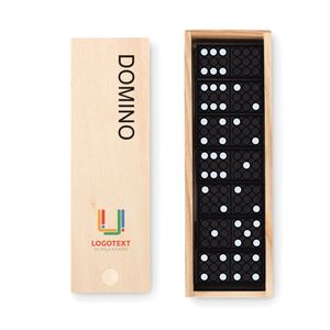 GiftRetail MO9188 - DOMINO Jeu de domino dans une boite Wood