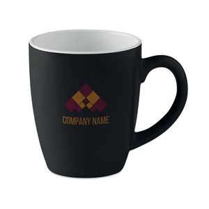 GiftRetail MO9242 - COLOUR TRENT Mug coloré en céramique 290 ml Noir
