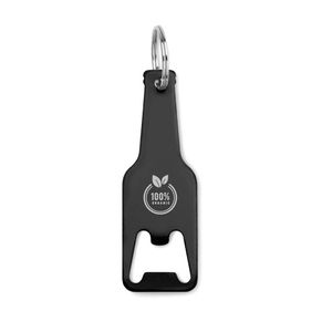 GiftRetail MO9247 - BOTELIA Porte-clés decapsuleur en alu Noir