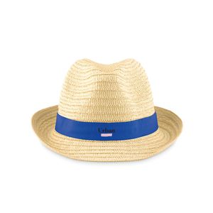 GiftRetail MO9341 - BOOGIE Chapeau de paille Bleu Royal