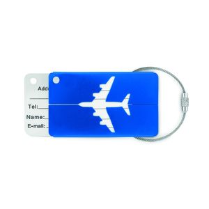 GiftRetail MO9508 - FLY TAG Etiquette à bagage en aluminium Bleu Royal