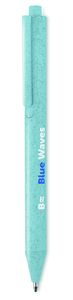 GiftRetail MO9614 - PECAS Stylo poussoir blé paille  PP. Bleu