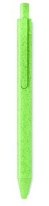 GiftRetail MO9614 - PECAS Stylo poussoir blé paille  PP. Green