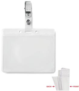 CLIPBADGE PVC badge holder - GiftRetail MO9642 transparent