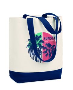 GiftRetail MO9816 - KLEUREN BAG Sac de plage toile 280gr/2 Bleu
