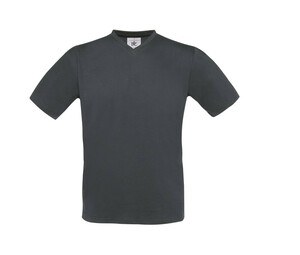 B&C BC163 - T Shirt Homme Col V 100% Coton Dark Grey