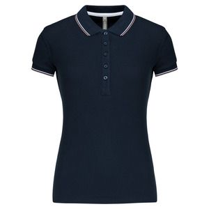 Kariban K251 - POLO MANCHES COURTES FEMME Navy/ Light Grey/ White