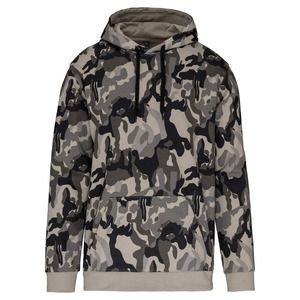 Kariban K476 - Sweat-shirt capuche homme CAMOUFLAGE GRIS