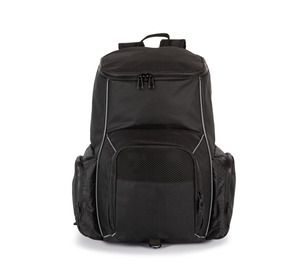 Kimood KI0176 - Sac à dos de sport recyclé imperméable avec porte-objets Black