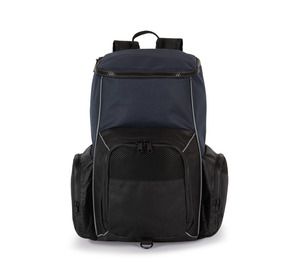 Kimood KI0176 - Sac à dos de sport recyclé imperméable avec porte-objets Navy / Black
