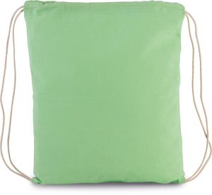 Kimood KI0147 - Petit sac à dos en coton bio avec cordelettes Pistachio Green
