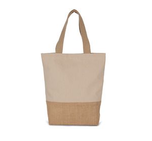 Kimood KI0298 - Sac shopping en coton et fils de jute contrecollée