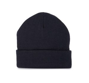 K-up KP892 - Bonnet recyclé avec revers tricoté Navy