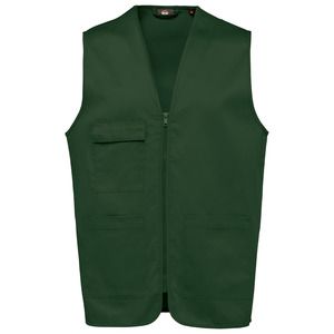 WK. Designed To Work WK608 - Gilet polycoton multipoches unisexe Forest Green